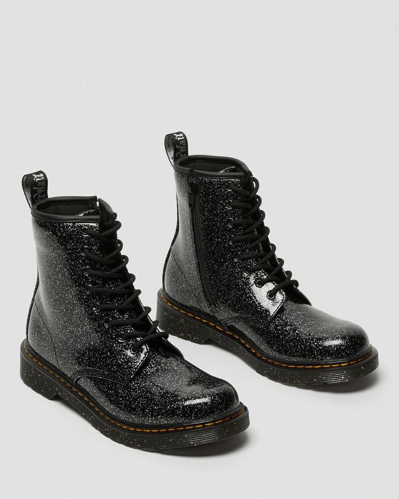 Dr Martens Youth 1460 Glitter Snørestøvler Børn Sort | DK 707ILH